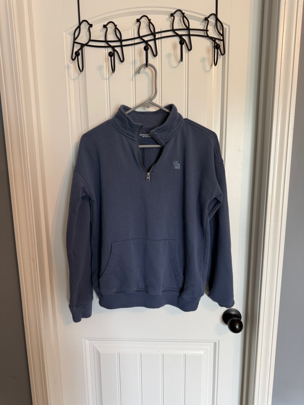 Abercrombie Kids Boys Quarter-Zip Pullover Sweatshirt - Navy Sz 15/16